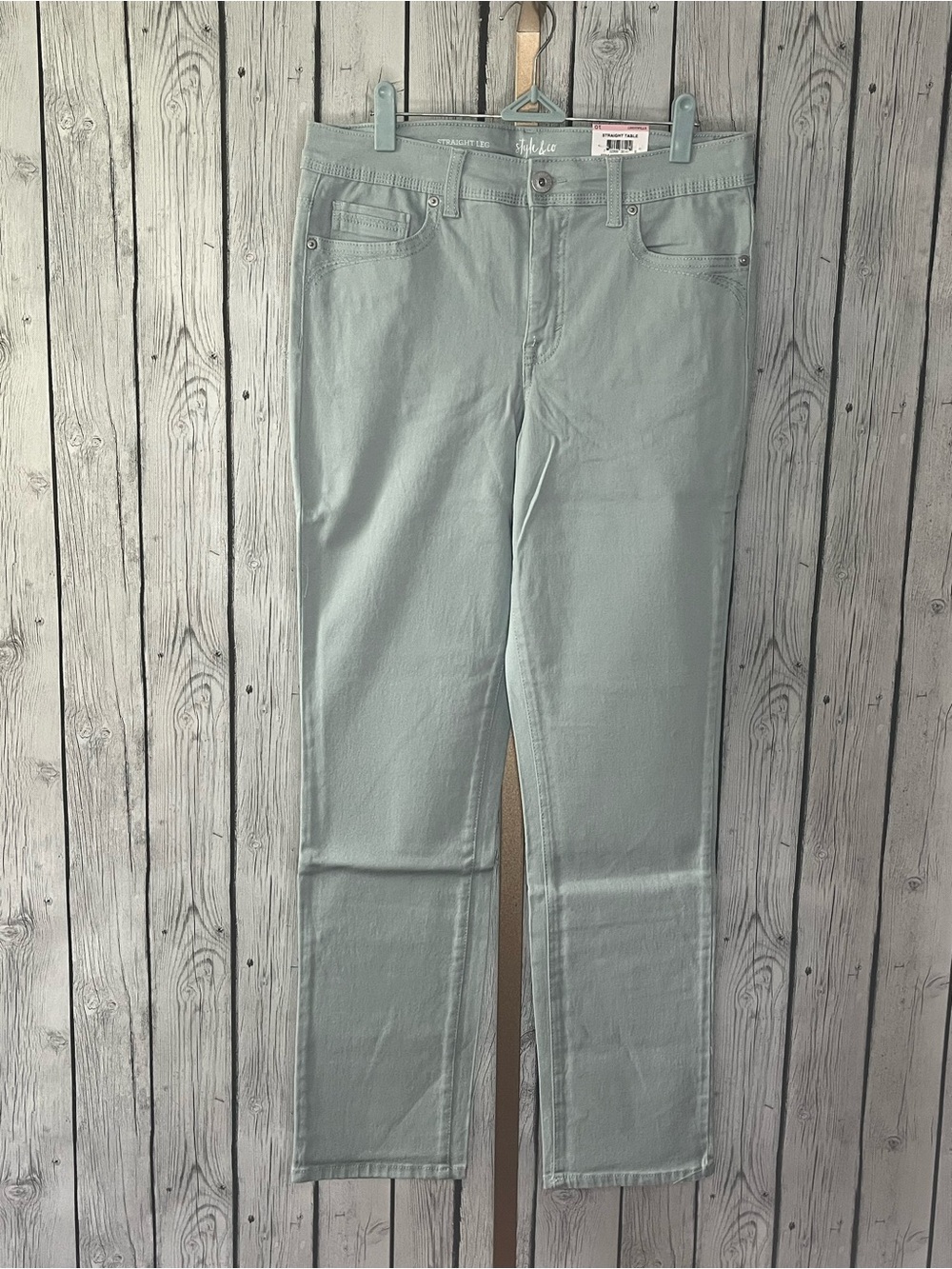 Style & Co  Blue Coastal Minimalist high rise stretch Straight Leg denimNWT 10